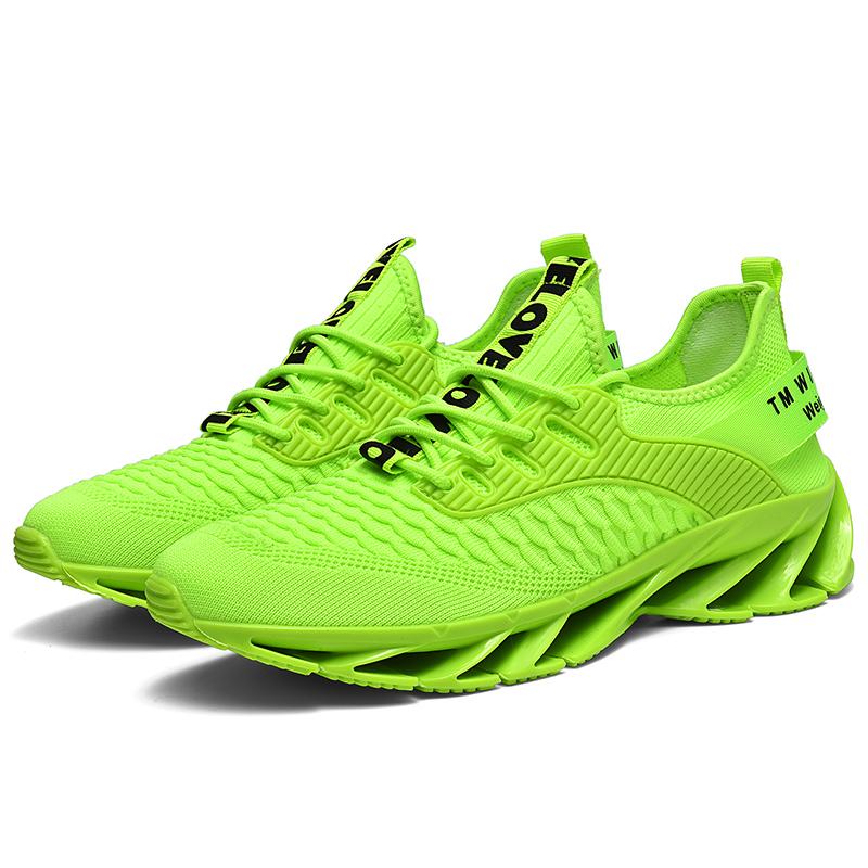 Fashion New Men's Casual Sneakers Fly Woven Breathable TPU Blade Style Soles Wear-resistant Non-slip Tennis and Basketball  Sports Shoes