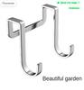 Stainless -Shaped No-Drill Over-the-Door Hook for Hanging Coats, Bags and Towels