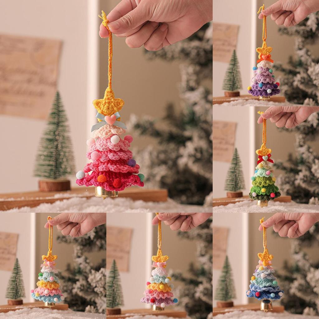 Wool Crochet Christmas Tree Decorations For Cars And Home Holiday Decorations