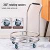 HPMILY 47cm Round Stainless Steel Mobile Soup Pot Base