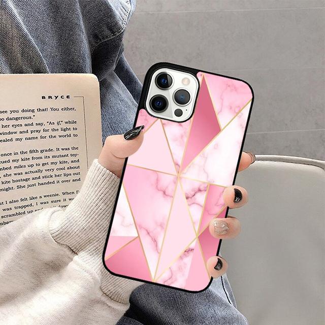 Marmor Geometrisches Handyhülle Für iPhone 17 Air Plus Max 15 14 13 12 Pro Max Hülle Schale