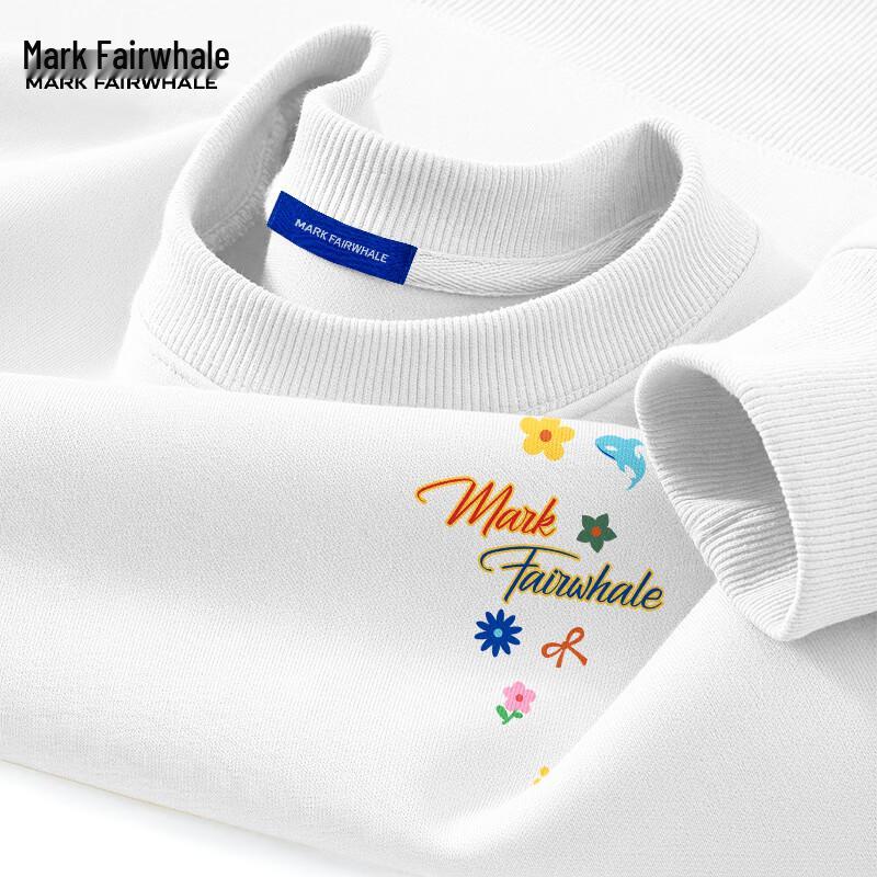 MARK FAIRWHALE Men's Loose-Fit Graphic Crewneck Sweatshirt