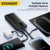 Essager 22.5W 20000mAh PowerBank PD Fast Charger with Two Cables Portable 10000mAh External Battery For iPhone 16 Xiaomi Samsung