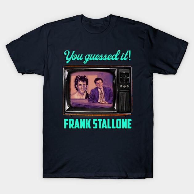 

Men Black Print T-shirt You Guessed It….Frank Stallone Tv No-Cut Transfer Paper Print Cotton Tshirt L Темно-синій