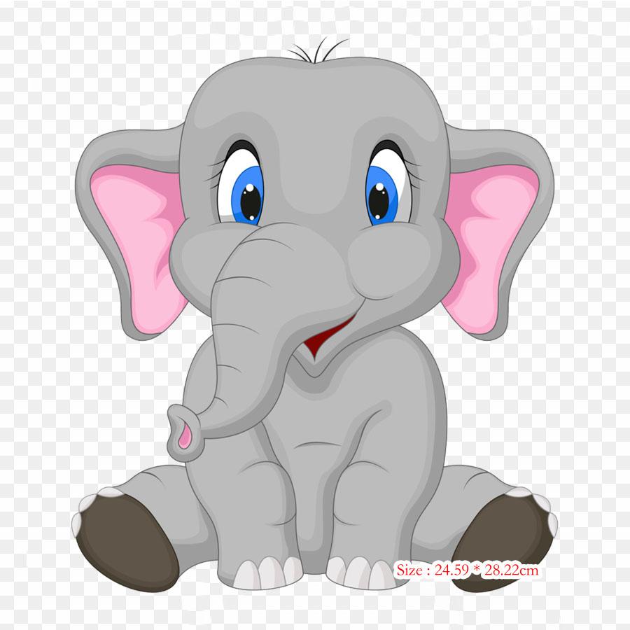 

Виниловые нашивки с мультяшным слоном, термопереносная печать, наклейки для одежды, аппликации «сделай сам», моющиеся нашивки