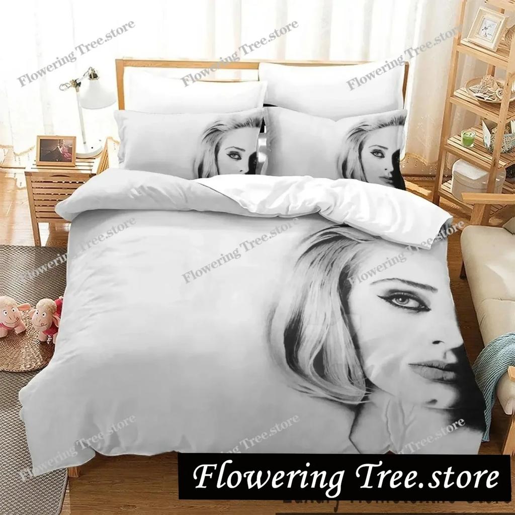 3D Print Adele Adkins MBE Bedding Set Boys Girls Twin Queen King Size Duvet Cover Pillowcase Bed boys Adult Home Textileextile