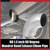 Universal  OD 1.5 Inch 90 Degree Mandrel Bend Elbow Bend Exhaust Tube Pack of 2