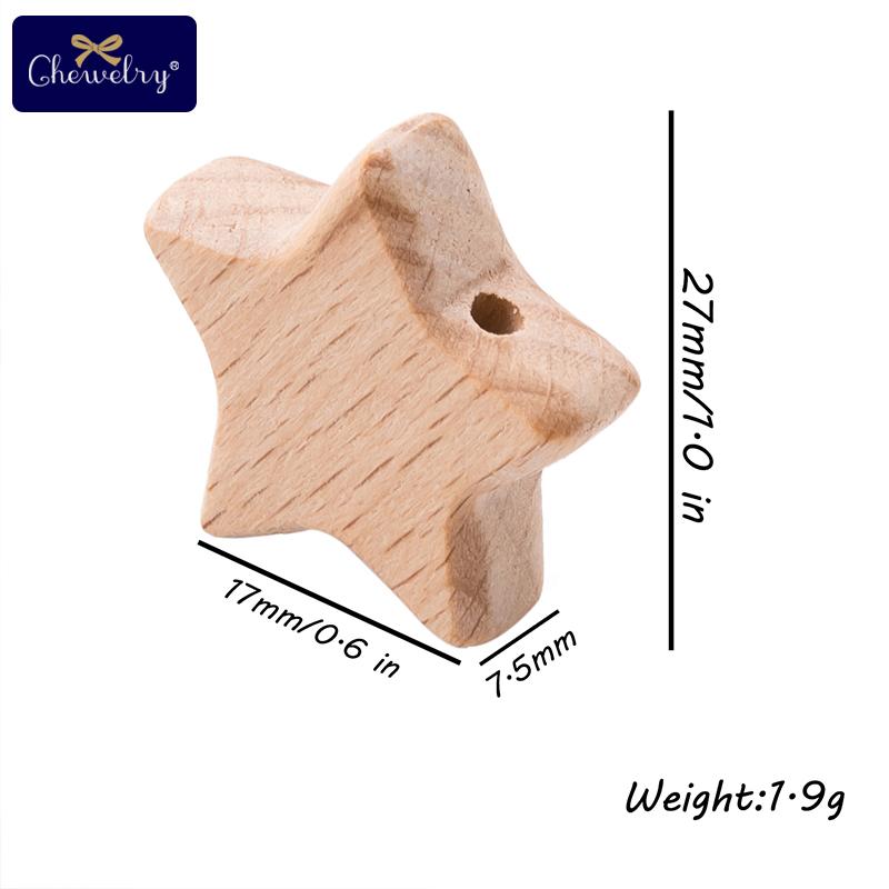 10 szt. Drewniane Koraliki Bukowe Gryzak dla Niemowląt Mini Ptaszki Serduszka Koraliki Łańcuszek do Smoczka Naszyjnik Rzemiosło Biżuteria Produkt dla Dzieci
