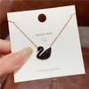 Elegant Rose Gold Black Swan Pendant Necklace - Classic Titanium Steel, Non-Fading, Fashionable Clavicle Chain