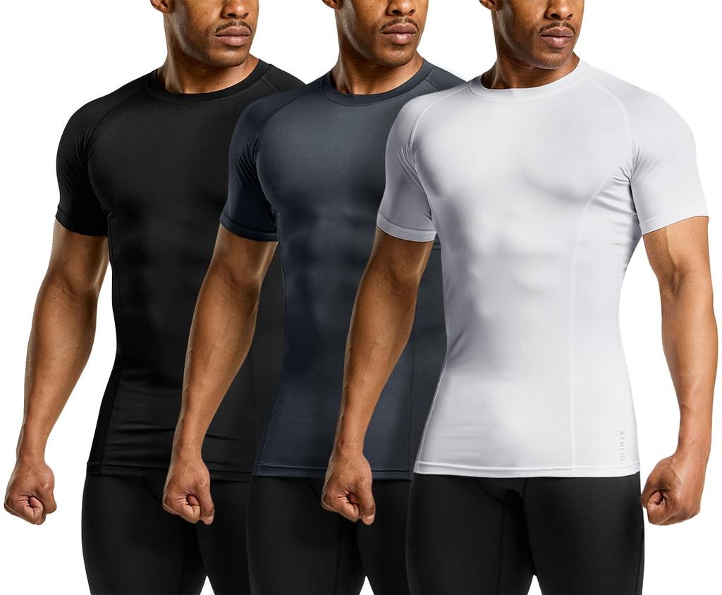 Compression Wear Sports Shirt Short Sleeve Underwear Set Sweat Quick Running Fitness Muscle Training Compression Power Stretch All Seasons Round Neck