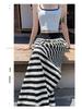 2026 Summer Women's Striped Floor-Length High Waist Loose Wide-Leg Pants