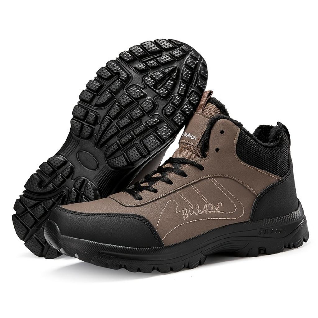 Men's Shoes Winter Thick and Cotton Mid High Top Casual Sports Shoes Warm Outdoor Shoes Lightweight and Non Slip Dad Shoes Walking Shoes