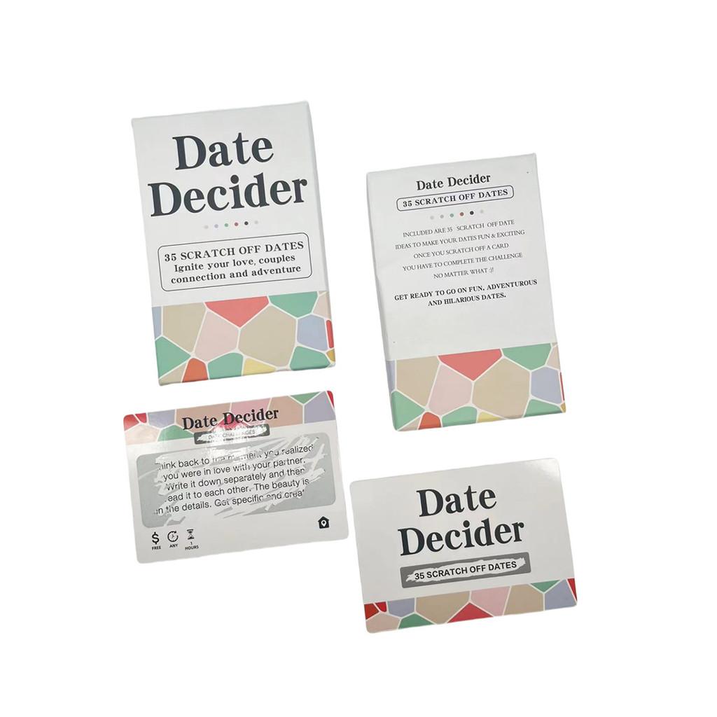 Date Card Decider Game With Scratch Off Challenges For Relationship Couples