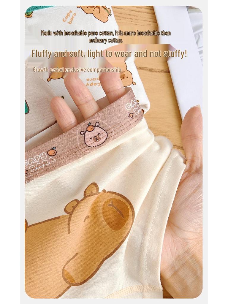 Children's Class A Pure Cotton Boxer Briefs, Antibacterial, 100% Cotton Crotch