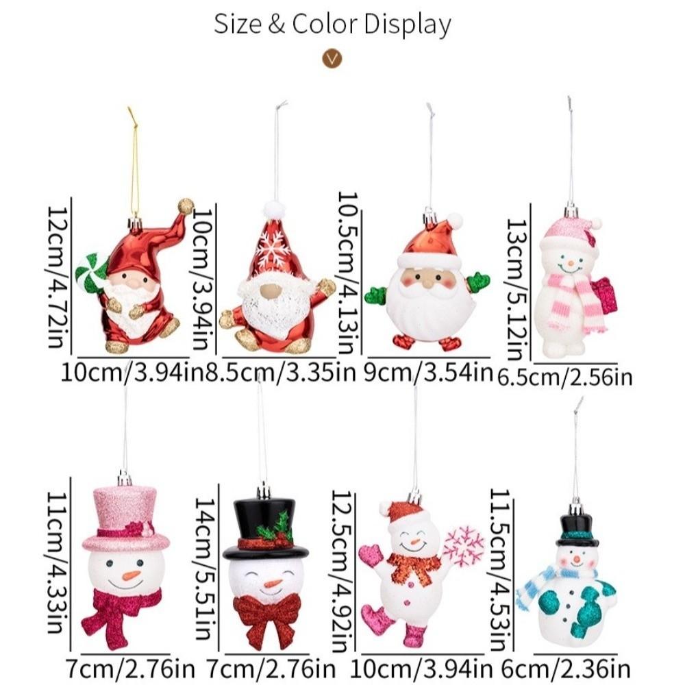 Cartoon Figure Christmas Ornament Electroplated Surface Figure Decor Indoor Holiday Scene