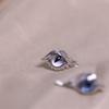 2Pcs Simple Angel Feather- Wings Cat Eye Earrings Female Ins Popular All-match Hip-hop Street Earrings for Birthday Gift