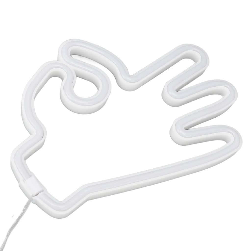 Hand Finger Neon Light OK Shaped LED Neon Sign Battery USB and Battery Powered Wall Decor Light for Home Bedroom