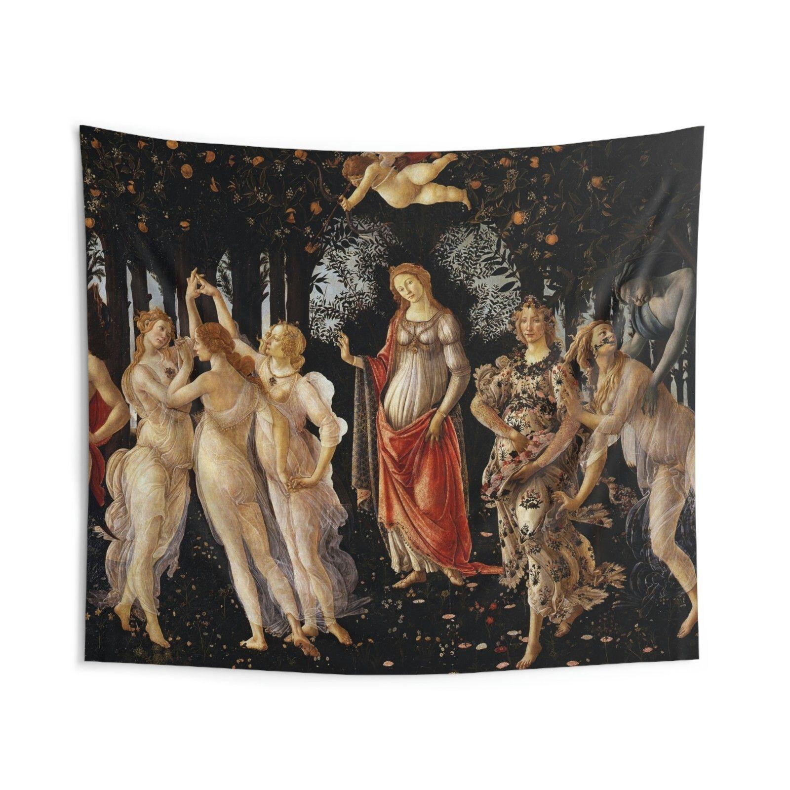 

Sandro Botticelli s tapestry Primavera, Spring Large 75x100 чорний
