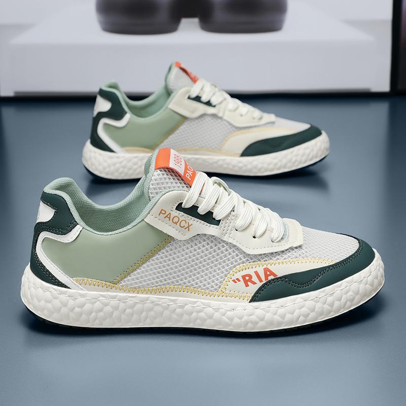 

Новая летняя мужская модная повседневная спортивная обувь. Удобная дышащая парусиновая обувь на мягкой подошве. Мужская стильная сетчатая трендовая обувь. Мужские туфли для досок. 39 зелёный