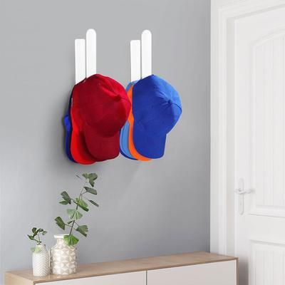 Wall Mounted Hat Rack Strong Adhesive Baseball Hat Holder Organizer Hat Hangers for Baseball Cap for Wall/Door/Closet