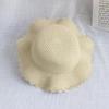 Fashionable New Children's Straw Hat with Large Brim Sun Protection and Sunshade Hat, Beach Lace Hat