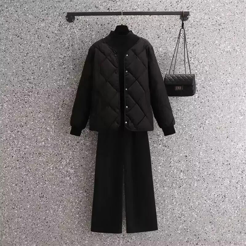 Giacca da Donna Corta Autunno/Inverno Trapuntata a Rombo Monocolore Minimalista Cappotto da Pendolare