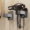 Punch-Free Wall-Mounted Hair Dryer Holder: Bathroom Storage Rack & Hanger