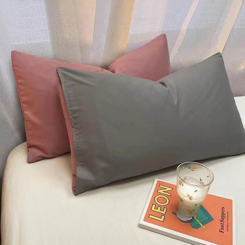 1 Pair Brushed Pillowcases, Warm Solid Color Pillowcases, Simple 48*74cm Japanese Pillowcases, Pillowcases Without Inserts