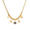 Vintage Stainless Steel 18K Gold Plated Chain Eye Star Charm Necklace for Women Jewelry Sweater Chain