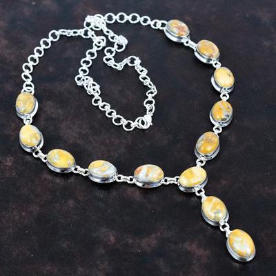 Maligano Jasper Necklace Gemstone Handmade Necklace 925 Sterling Silver Necklace Adjustable Chain Necklace Designer Jewelry Engagement Gifts