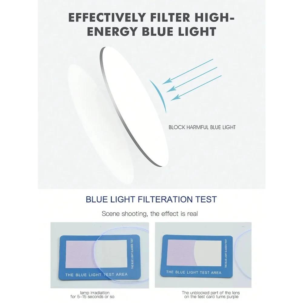 Trendy Transparent Square Anti Blue Light Glasses Clear Plastic Frame For Back To School Accessories