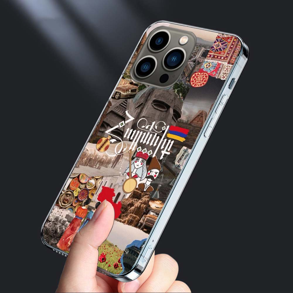Armenia Flag Passport ART Phone Case For Iphone 16E 15 Pro 14 Plus 17E 16 17 Pro Max Air 11 12 13 Mini Shockproof Capa Cute C