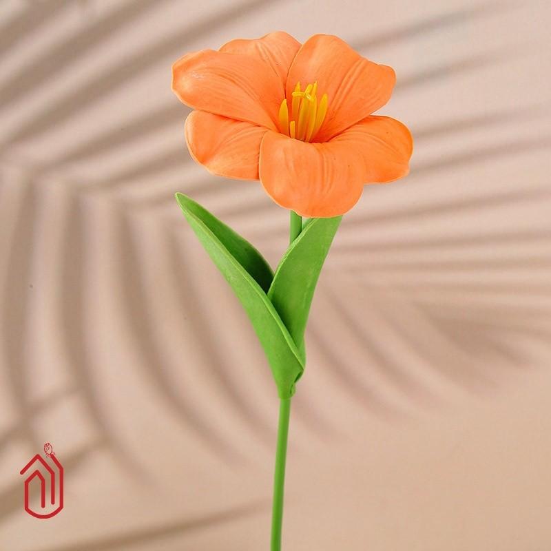 

Новый открытый тюльпан текстура имитация цветка искусственный цветок один европейский большой лепесток свадебное украшение гостиной искусственный цветок оранжевый