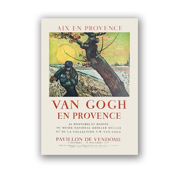 Vincent Van Gogh Painting Canvas Art Prints Original French Exhibition Vintage Posters Wall Pictures Home Room Gallery Decor