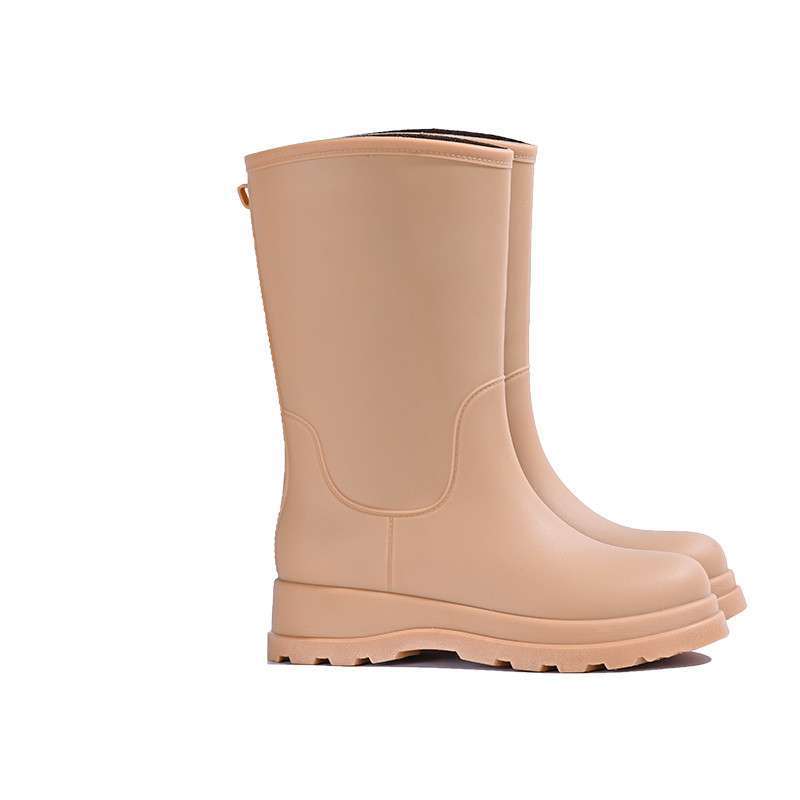 Japonské vysoké holínky dámská móda svrchní oděv protiskluzové, vodotěsné a oděruvzdorné integrované gumové boty kuchyňské dlouhé holínky měkká podrážka