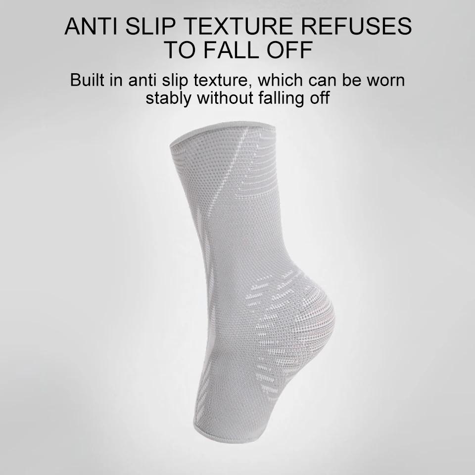 1Pc Elastic Compression Ankle Brace Support Sleeve for Football Basketball Injury Recovery Joint Pain Relief Nylon Knitting