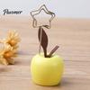 Strong Support Note Clip Cute Mushroom/Fruit Card Holder, Wooden Memo Holder Stand, Single Photo Star And Heart Wire Picture Display Clip, Desktop