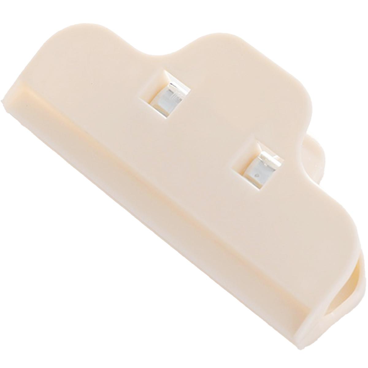 Food Sealing Clips Strong Food Sealing Clips Moisture-Proof Sealing Clamp Fresh-Keeping Sealer Multi-Purpose Plastic Clips бежевый