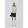 Goxo Smile Heart V Neck Knit Green