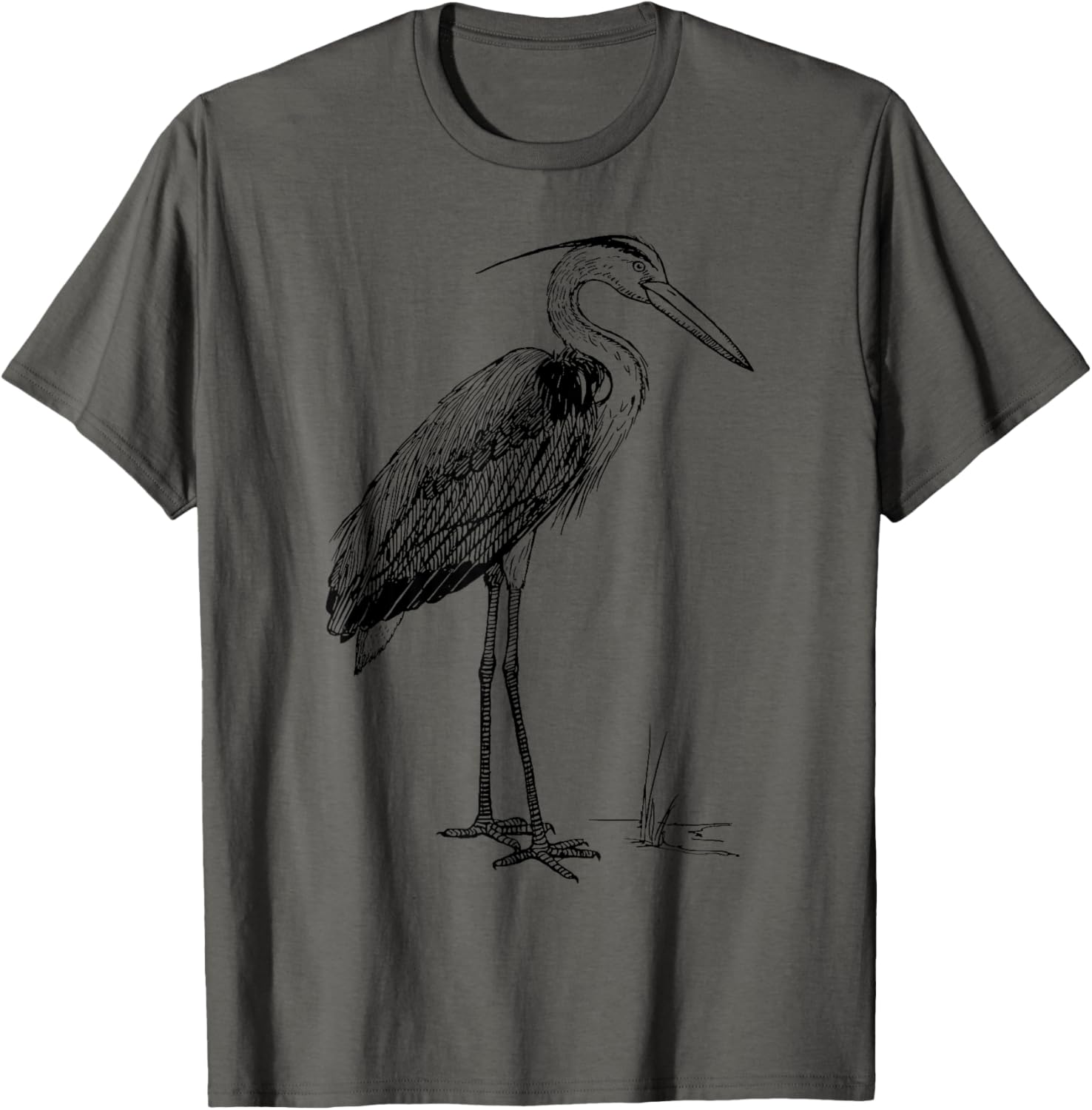 Great Blue Heron Bird T-Shirt S разноцветный