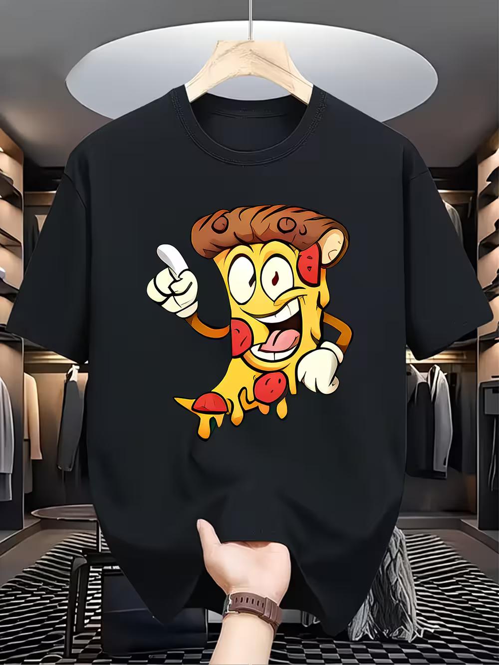 

Men S Funny Cartoon Print T-Shirt L