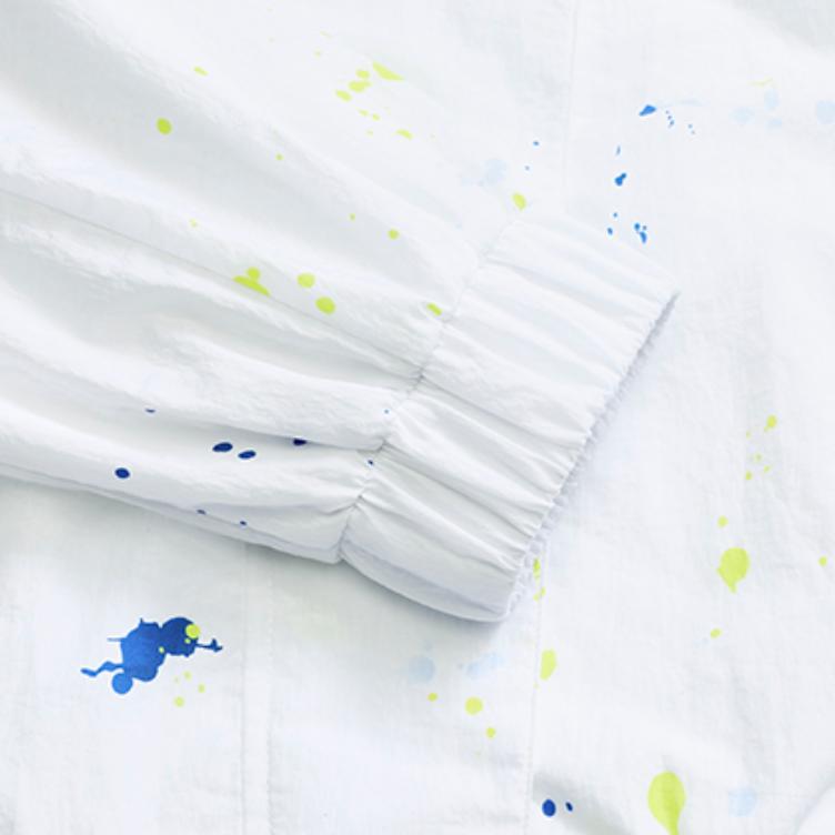 Fila Fusion Ink Splash Loose Woven Jacket Women Jackets White T11W235702F-WT
