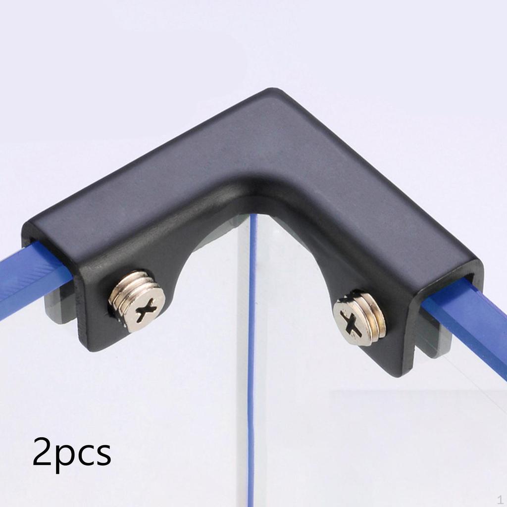2 Pieces Fish Tank Fixing Bracket Glass Clip Clamp for Aquariums