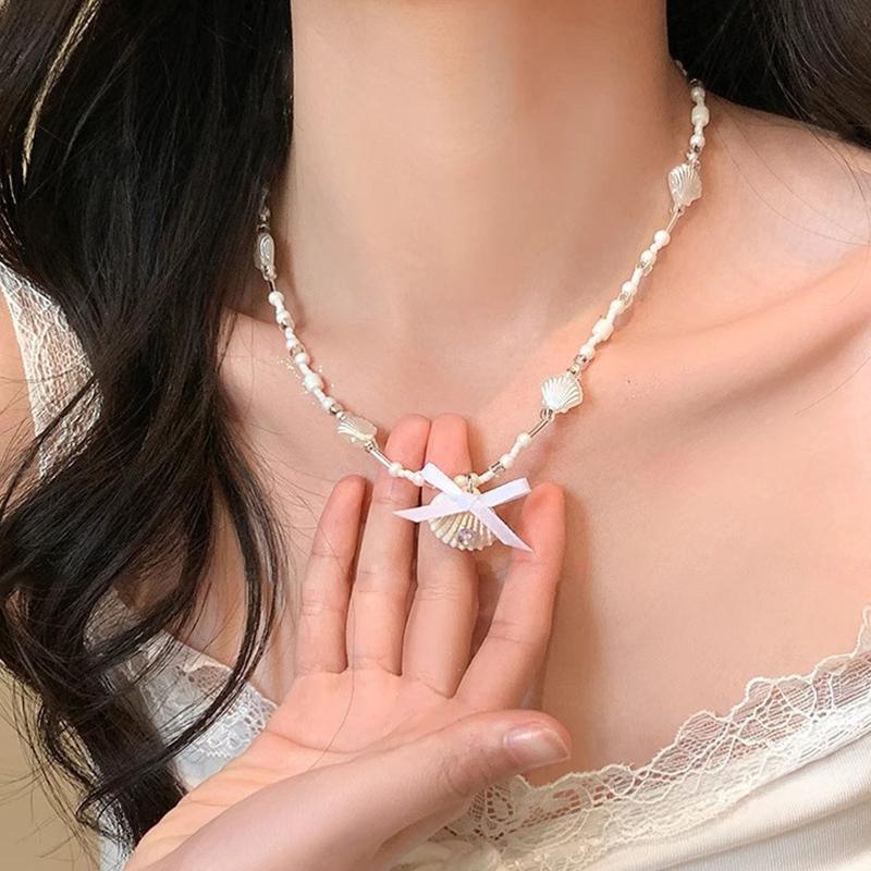 Bohemian Mixed Color Rice Beads Chain Choker Summer  Beach Necklace For Women Boho Starfish Choker Necklace Jewelry