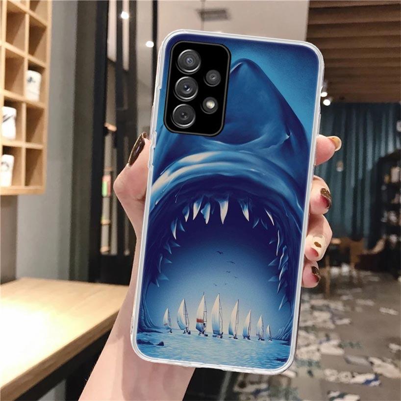

Ocean Monster Shark Swimming Soft Phone Case For Samsung Galaxy A14 A13 A12 A15 A54 A53 A52 A55 A34 A33 A32 A35 A24 A23 A22 A25 Samsung A33