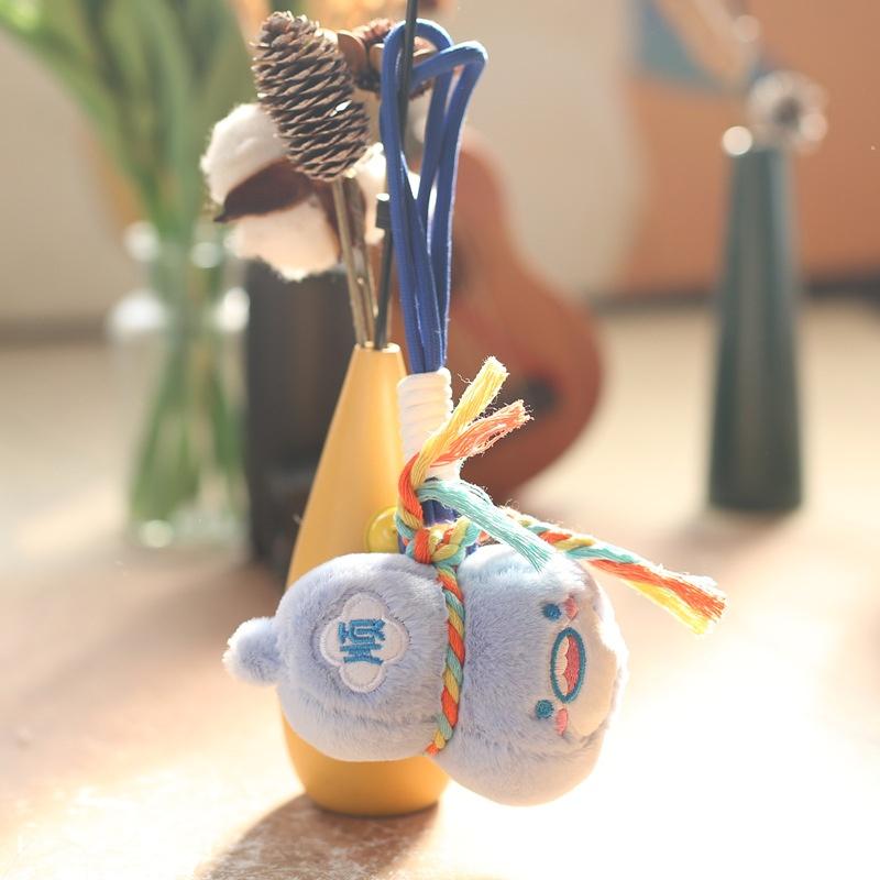 12cm 1Pcs Cute and Cute Fulu Gourd Pendant Plush Toy Doll Cartoon Bag Pendant Keychain Doll Doll