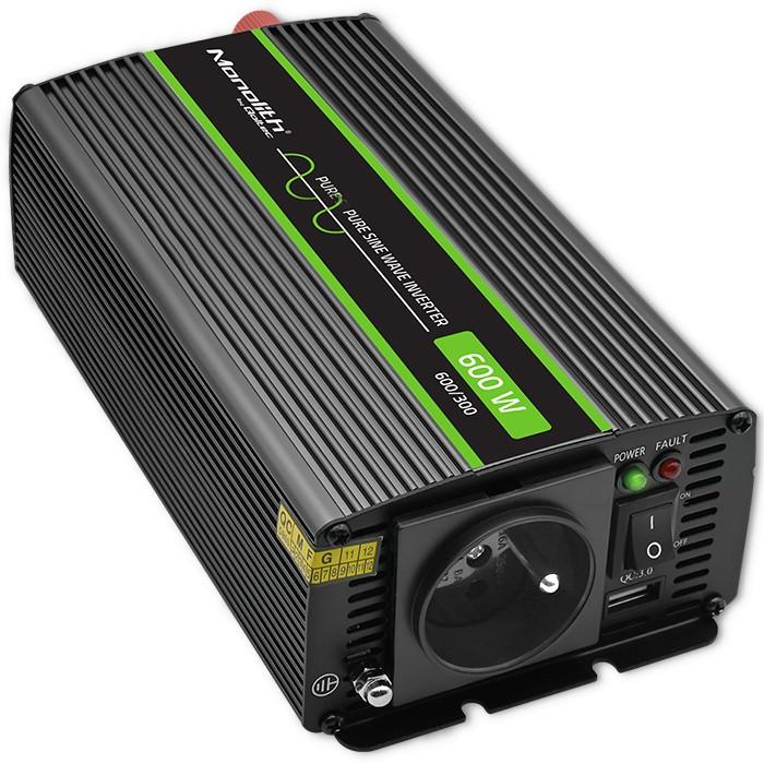Conversor de voltagem 600W, 1200W Onda Senoidal