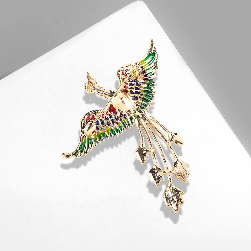 

Classical Enamel Phoenix Women s High-end Temperament and High-end Accessories Brooch 6.6*7.3CM