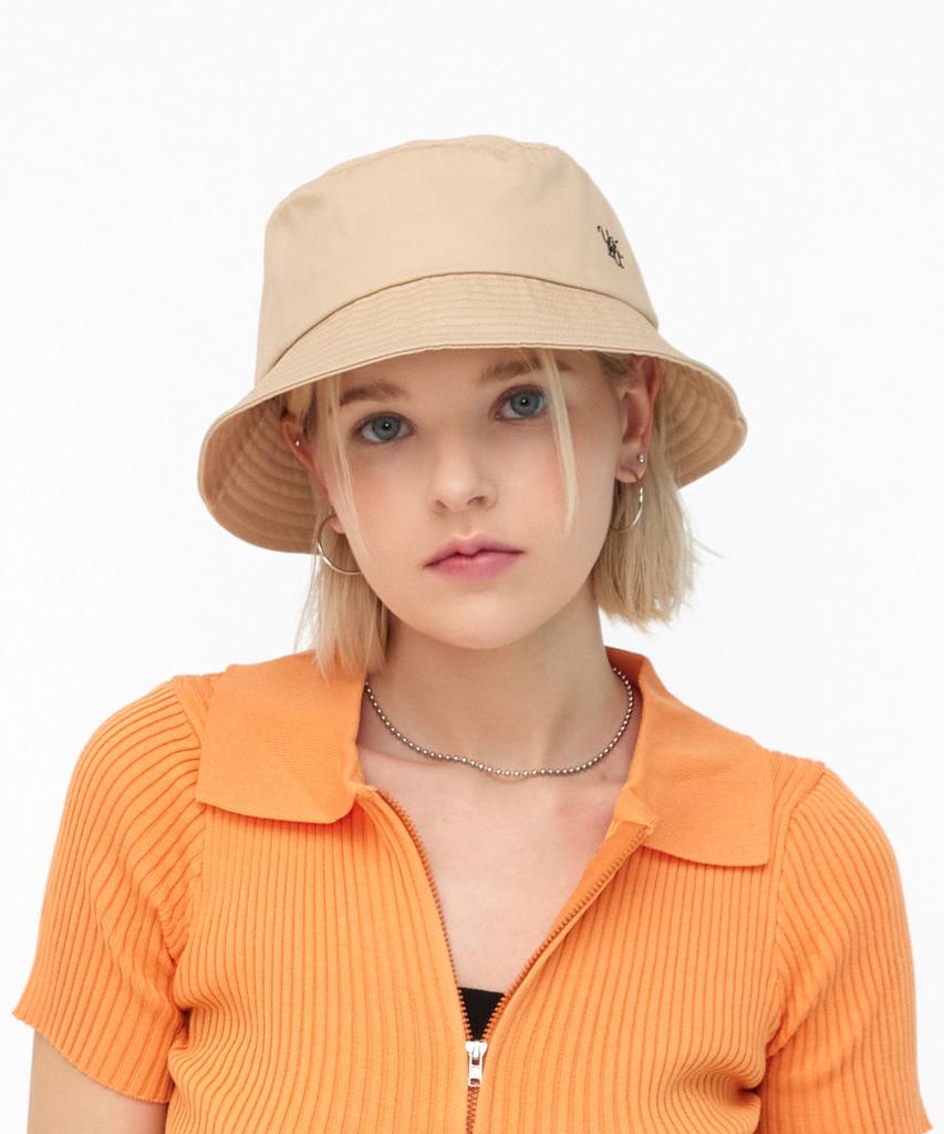 ULUK Lucida Embroidered Cotton Bucket Hat_Beige