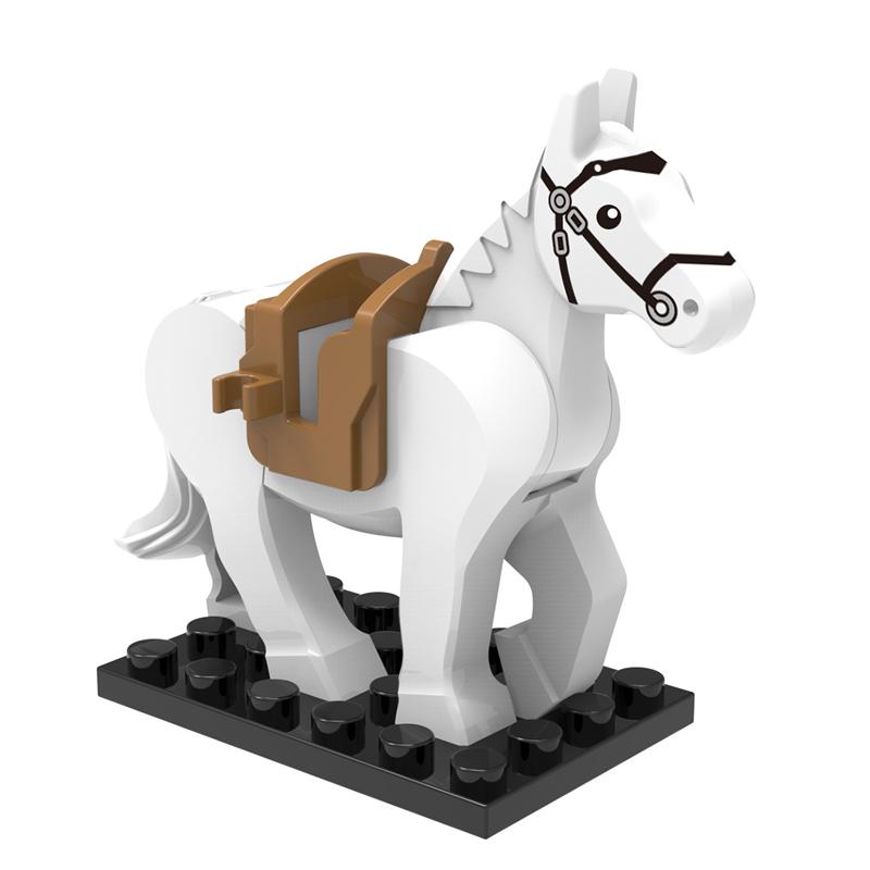 MOC Military War Horse Suitable For Mini-Figurines Building Blocks Accessories Boys Children's Toys Gift